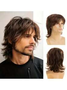 男士假发 波浪卷发假发 逼真男士假发 金色年轻帅气假发 适合日常使用 度假使用 摄影使用 - 彩色 - 查看 13