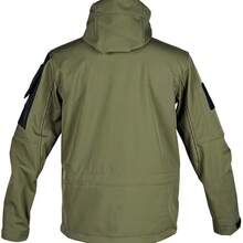 Men'S Outdoor Soft Shell Jacket, Military-Style, Scratch-Resistant, Fleece-Lined, Thickened, Warm Hooded Windbreaker, Three-In-One Sports Climbing Outfit - 黑色 - 查看 5