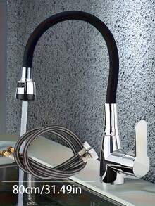 360° Swivel Kitchen Sink Faucet, Single Handle Hot And Cold Mixer Tap, Chrome Finish, Valve Core And Base Installation, Includes G1/2 Thread Accessories, Suitable For Modern Kitchen, Bar, Bathroom Sink, Ideal For Holiday Gifts And Home Decor - Multicolor - View 13