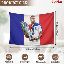 Mbappé Kylian USA Tapestry French Flag Banner - Reals Madrid Fans Merengues Liga Champions Soccer Durable Indoor Or Outdoor Football Soccer - pink 1pc - View 7