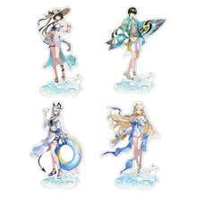1PC Wuthering Waves Summer Beach Style Anime Character Acrylic Stand, Clear Figure Desktop Tabletop Display Ornament, Transparent Collectible Art Decor, Novelty Gift For Anime Fans - Multicolor - View 1