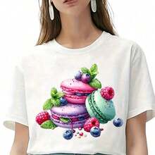 1pc/2pcs/3pcs Macaron Pattern Heat Transfer Stickers, Durable Long-Lasting Patches For DIY T-Shirts, Hoodies, Jeans, Sweatshirts, Backpacks, Jackets, Handbags, Pillows - L - View 3