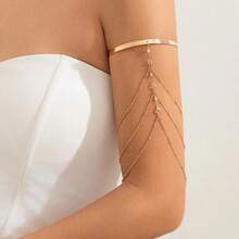 1 Piece Arm Jewelry Fashion Multi-Layered Chain Tassel Upper Arm Bracelet Armlet Armband Women Accessories - Vàng - Xem 7