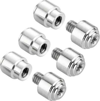 3 Piece Aluminum Thumb Stud Set For Pocket Knife Modification Silver