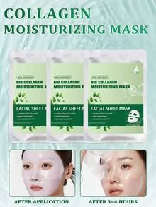 5片装胶原蛋白面膜，深层补水，富含胶原蛋白，提升肌肤光泽和柔滑度，告别干燥暗沉肤色，面部护理 - Collagen - 查看 10