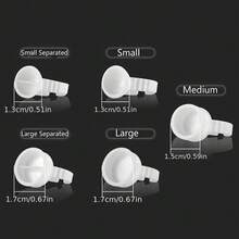 100pcs Tattoo Ink Cups, Disposable Plastic Ring Cups, Tattoo Ring Cups, Semi-Permanent Makeup Paint Cups, Eyelash Glue Stands, Embroidery Paint Rings, Professional Tattoo Makeup Accessories, Tattoo Artist Supplies - White - View 4