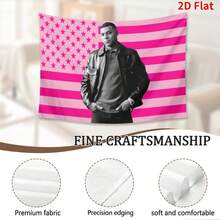 Mbappé Kylian USA Tapestry French Flag Banner - Reals Madrid Fans Merengues Liga Champions Soccer Durable Indoor Or Outdoor Football Soccer - pink 1pc - View 6