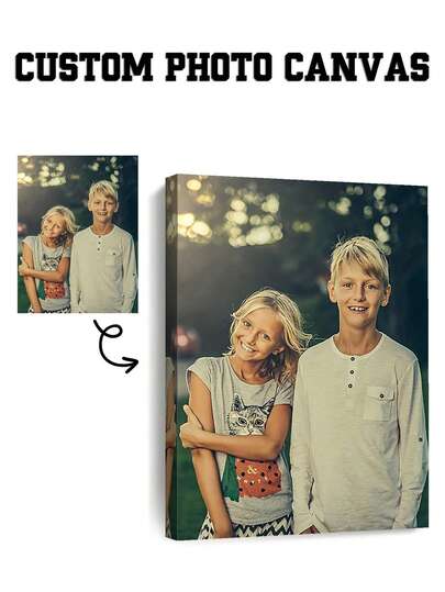 Custom Photo Canvas Welcome Sign - Personalized Photo Poster, Perfect For Family, Birthdays, Anniversaries, Weddings, Valentine's Day, And Other Special Occasions - Versatile Indoor/Outdoor Decoration, 2D Flat Design, A Perfect Room Decor Item.