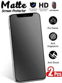 XINHONGYU 2 piezas Protector de pantalla mate, Protector de pantalla de vidrio templado mate antirreflejo, antihuellas y antirayones compatible con iPhone 17 Pro Max 6.9 pulgadas de toda la serie - 2 piezas - Ver 15