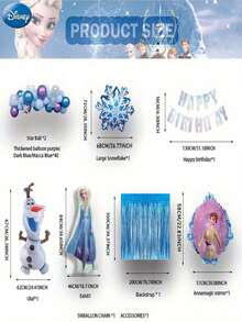 Disney 54PCS Officially Licensed Frozen Balloon Set Featuring  Anna Olaf Cute Cartoon Balloon Garland Fantasy Princess Theme Party Decoration Birthday Wedding Anniversary Gift Supplies For Family Friends Fans - 54pcs Frozen Balloon Set - View 2