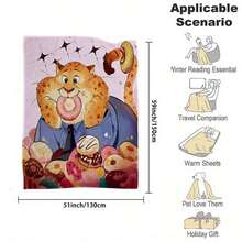 1 Piece Animal City Cartoon Blanket - Soft Flannel Shawl, Printed With Judy Hopps And Nick Wilde Digital Patterns, Suitable For All Seasons, Warm And Comfortable Gift, Suitable For Home, Office, Travel And Camping, Bed Accessories, Lively Design, Durable - Phong cách - Xem 9