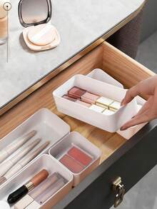 1 Stück Schubladentrenner Aufbewahrungsbox, Desktop Organizer Aufbewahrungsbox, Schmuck, Kosmetik, Haaraccessoires Aufbewahrungsbox, Kunststoffmaterial, multifunktionale Aufbewahrungsbox, Haaraccessoires und Bürobedarf Aufbewahrungsbox, verschiedene Größen, geeignet für Zuhause Schubladen, Schlafzimmer, Studentenwohnheime, Badezimmer, Desktop Organizer, Raumdekoration - Verschiedenfarbig - Übersicht 11