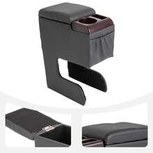 SHIOUCY Auto Mittelkonsole Organizer, Mittelarmlehne extrabreit Universal Container, Armhalter für Auto, Zentralkonsole für Auto, Universal-Armhalter für Auto, Zentraler Aufbewahrungsbehälter, Farbe schwarz, Armhalter Kissen - A - Übersicht 4