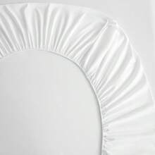 3pcs Solid Color Fitted Sheet Set  With 1pc Fitted Sheet+2pcs Pillow Case Without Filler, Modern Soft Bedding Set For Household Sheet Deep Pocket Up To 15 Inch - 白色 - 查看 3