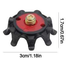 16pcs Replacement Golf Shoe Spikes Champ Cleat Screw In Studs Fast Twist Removable - Black - View 2