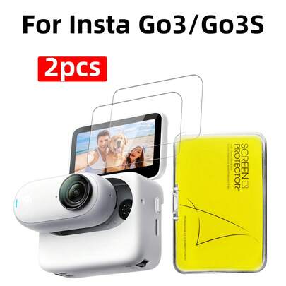 2pcs Screen Protector For GO 3/GO 3S, Made Of Tempered Glass, Suitable For Sports And Daily Use, Anti-Fingerprint, Smooth Touch, Durable, 0.33mm Ultra-Thin, 9H Hardness, 2.5D Rounded Edges