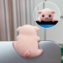 1件可爱动物雕塑桌面摆件，迷你暖心小雕像，不褪色防滑工艺，节省空间展示装饰，是送给学生、朋友、孩子的理想小礼物，适用于办公室显示器、客厅书架、汽车仪表盘等办公桌配件，办公用品，办公装饰 - 多款 - 查看 16