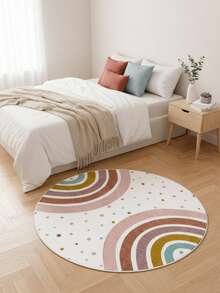1 tấm thảm sọc cầu vồng, chấm bi nhiều màu, nhẹ, sang trọng, tối giản, họa tiết hình học, chống trượt, dày, mềm mại, có thể giặt được, thích hợp cho phòng khách, phòng ngủ, văn phòng, ban công - Nhiều màu - Xem 13