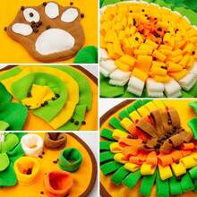 1 Stück grauer Schnüffel-Teppich für Haustiere, süßer Polyester-Decken-Stil Futtersuche-Teppich mit eingebautem BB-Klanggerät, waschbar, tragbar, langsamer Futternapf, Geruchstraining Spielzeug | 2026 Neujahr/Ostern/Frühling Innen/Außen - Grau - Übersicht 10