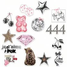 50pcs Silver Lucky Stickers, Y2K Style Stickers, Y2K Downtown Stickers, Y2K Gifts, Retro Stickers, 90s Stickers, Waterproof Vinyl Stickers, Suitable For Envelopes, Water Bottles, Computers, Laptops, Phones, Luggage, Notebooks, Refrigerators, And More. - D - View 6