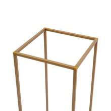 Supporto rettangolare per fiori per matrimoni, set da 10 pezzi composto da tubi triangolari in plastica, porta bouquet lungo 60 cm, tubo quadrato da 10 mm, supporto per fiori per decorazioni da tavola, vasi dorati per fiori per celebrazioni nuziali, supporto per feste - A - Visualizzare 11