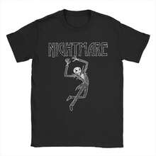 Vintage Nightmare Before Christmas T-Shirt For Men Round Neck Cotton T Shirt  Short Sleeve Tee Shirt Summer Clothes - 黑色 - 查看 1