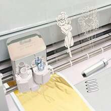 Versatile Foil Transfer Kit For Maker & Explore Series - 4-In-1 Embossing Tools With Fine, Medium, Thick & Bold Heads For Golden Foil Stamping, Fits Maker & Explore Machines, Aluminum Alloy, - MAKER Imprint Head + 4 Heads - View 3