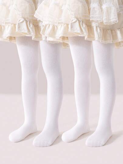 1/2 piezas Medias transparentes para mujer/bebé, mallas clásicas blancas suaves, cómodas y transpirables, ligeras y versátiles para baile, adecuadas para actuaciones, fiestas, regalos, escuela, San Valentín y uso diario