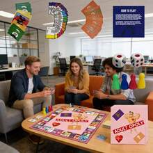 Portable Romantic Couple Card Game, Multi-Player Party Card Game - Pink - View 5