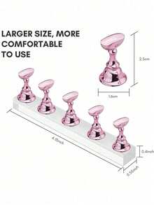 3 Sets - 2K Acrylic Nail Art Display Stand, Nail Art Practice Stand, Magnetic Nail Art Practice Stand, DIY Nail Art Stand, Suitable For False Nails And Nail Art Tools Salon Use - Multicolor - View 8