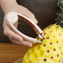 不锈钢菠萝草莓去核器 - 多功能厨房工具，符合人体工学手柄，高效水果去核，轻松备餐 - 彩色 - 查看 4