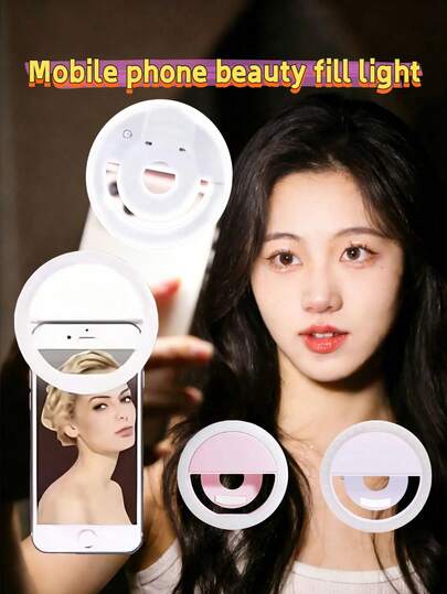 Taşınabilir LED Selfie Dolgu Işığı, Akıllı Telefonlar İçin Uygun, Mini Güzellik Fotoğrafçılığı Işığı, 3 Parlaklık Seviyesi, 150mAh Batarya Kapasitesi, Canlı Yayın ve Vlog Çekimi İçin Uygun, Tatil ve Doğum Günlerinde Kadınlar İçin Harika Bir Hediye