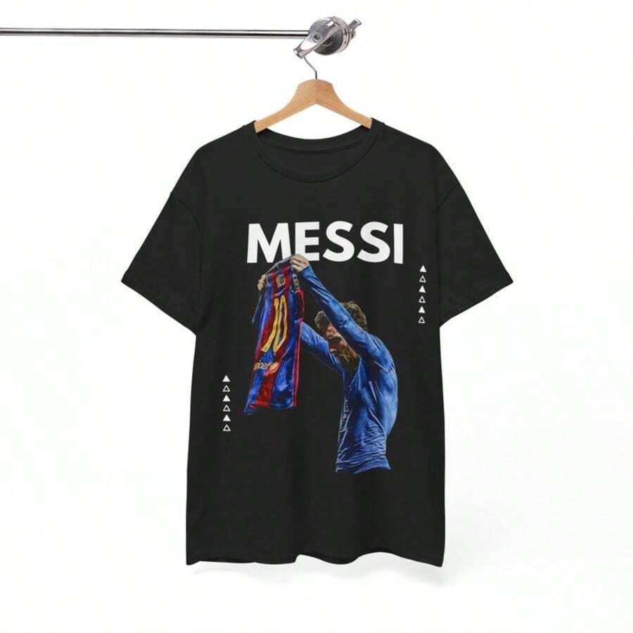 Graphic Lionel T-Shirt, El Classico Celebration, Soccer T-Shirt, Bootleg Vintage Sport Tee, Co - 黑色 - 查看 1