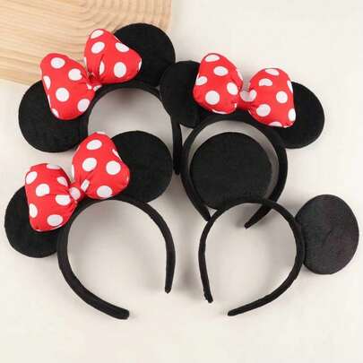 1pc Minnie Mouse Ear Headband With Bow Design, Princess Costume Accessory, Suitable For Parties, Birthdays, Carnivals (Some Accessories Randomly Shipped), Perfect Gift, Birthday Gift, Ideal For Various Festivals, Fashionable Item, Luxury Choice. Perfect Gift For Friends Or Partners, Valentine's Day Decoration, Ideal Choice, Party Gift.