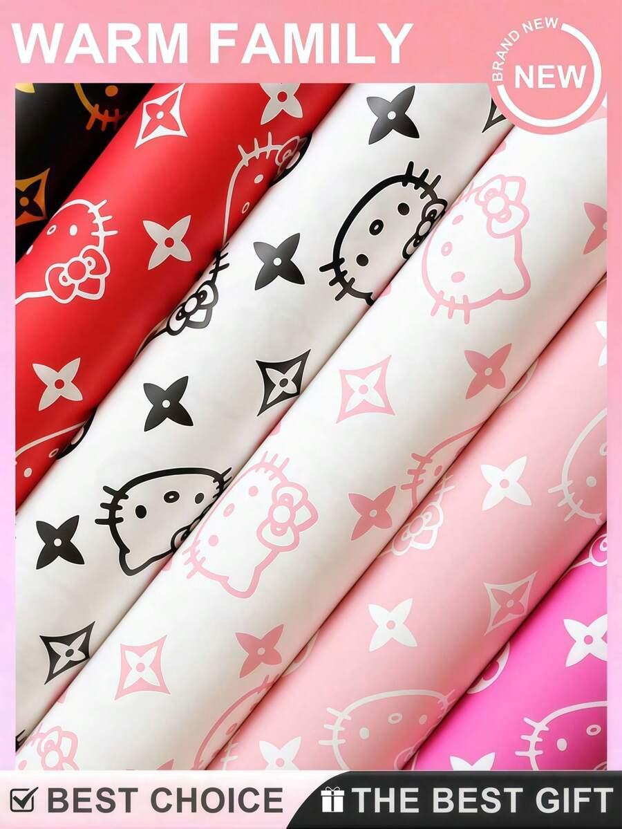 20pcs High-End Gift Wrapping Paper, Floral Wrapping Paper, Waterproof Bouquet Wrapping Paper, European Style Wrapping Paper, Thick Waterproof Gift Wrapping Paper, Bouquet Wrapping Paper. Suitable For: Flower Shops, Valentine's Day, Mother's Day, Father's Day, Weddings, DIY Handmade Gift Packaging And Decorative Flowers. - Pink - View 1
