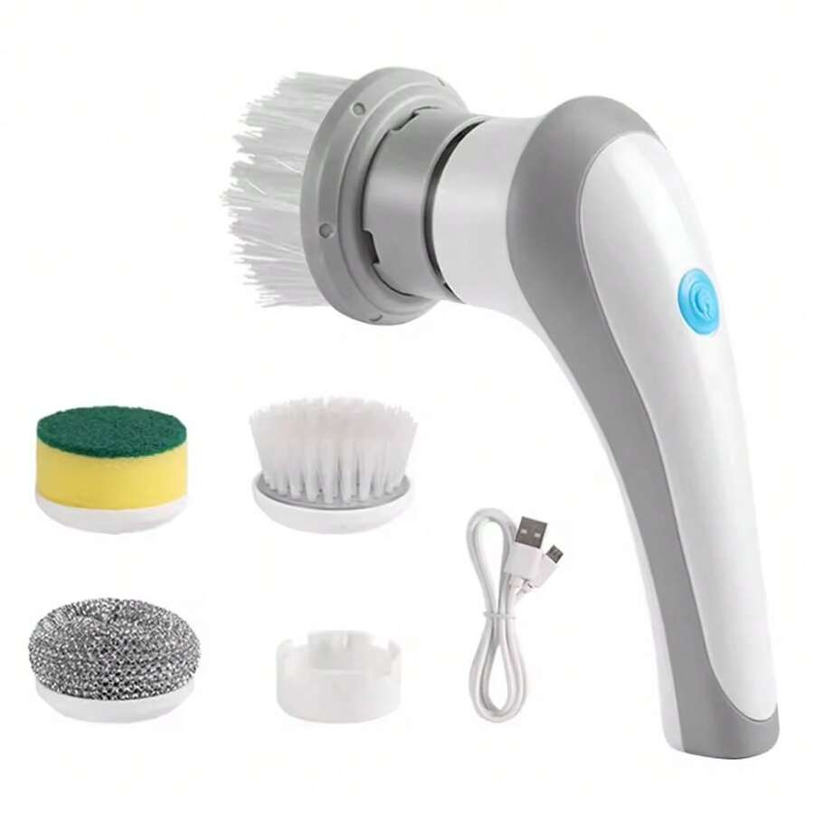 3-In-1 Electric Cleaning Brush, Multifunctional USB Rechargeable Electric Rotary Washer, Household Appliance Cleaning Tool, Kitchen Cleaning