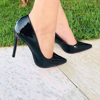 Sapato feminino scarpin verniz  salto 11cm