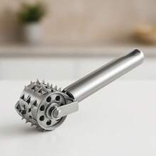 Meat Tenderizer/Steak Pounder With Manual Punch, Stainless Steel. - Silver - View 4