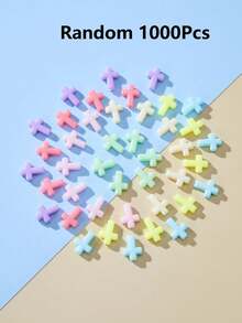 15mm マット アクリル ペンタグラム ビーズ 100/200/500/1000個入り、DIYブレスレットとネックレス作り、知的発達を促す教育用ビーズ - マルチカラー - チェックする 32