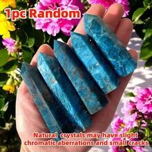 1pc Unique Blue Apatite Combined With Sunstone In A Crystal Tower Form - A Natural Gradient From Orange To Blue, Perfect For Home Decor. This Elegant Column Makes A Great Tabletop Decoration For Occasions Like Christmas, Valentine'S Day - Multicolor - View 24