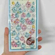 1pc 2026 Hot Japanese Manga Cute And High Beauty Cartoon Periphery, Fun Suspension Stickers Dopamine Girl Heart Cute And Cute Little Water Drop Stickers - Multicolor - View 5