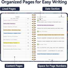 CICPAP Lined Spiral Journal Notebook, A5 College Ruled Notebook For Journaling, Note-Taking, And Daily Planning, Durable Hardcover With An Elegant Design,Midnight - ColorP - 查看 2