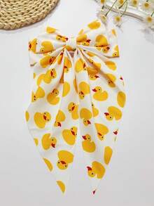 6pcs/Set Women's Cute Cartoon Duck Hair Clips, Elastic Hair Scrunchies, Bow Hair Clips, Headbands, Mini Hair Claws - Multicolor - View 7