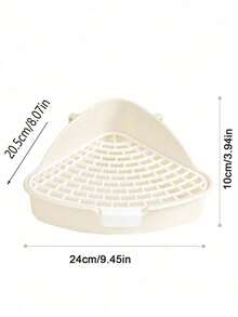 1pc Large Capacity Non Stick Poop Triangle Toilet Small Pet Mini Pot Dragon Cat Rabbit Poop Small Pet Dedicated Toilet Non Jamming Toilet Urine Triangle Toilet Small Pet Mini Urine Pot Cat Rabbit Small Pet Supplies - Multicolor - View 2