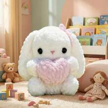 1 Set Beginner's Animal Crochet Knitting Kit, Detailed Written Tutorial Included, Rabbit DIY Crochet Set, Cute & Fun Home Decor, Suitable For Birthday, Valentine's Day, Easter And Christmas Gifts - Rabbit - View 6
