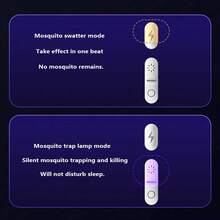 OBOVAY 1pc Foldable Electric Mosquito Swatter, USB Rechargeable, With UV Light, 300mAh - Multicolor - View 9