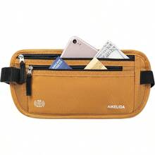 RFID Blocking Money Belt - Passport Holder And Travel Wallet Slim Hidden Fanny Packs For Women Men - Gold - D 金 - 查看 2
