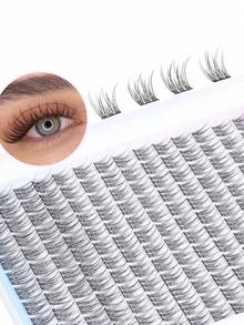 168pcsDIY False Eyelash Set In 2 Styles, Including Glue, Makeup Remover, And Application Tools - Equipped With False Eyelashes, Glue, Makeup Remover, Tweezers, And Brushes, Suitable For Professionals And Beginners, Easy To Use At Home, And Is An Entry-Level Kit For Beginners To Create Professional Eyelashes - 黑色 - 查看 7