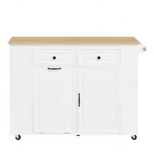 Mobile Storage Islands - White+Natural + MDF-2 - View 6