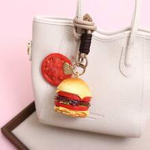 卡通树脂汉堡包钥匙扣 可爱仿真汉堡包挂件 创意书包挂件 - 彩色 - 查看 5